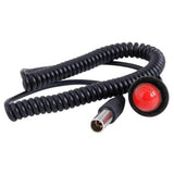 Rugged Radios Hole Mount Steering Wheel Push to Talk (PTT) with Coil Cord  for Car Harnesses PTT-HM