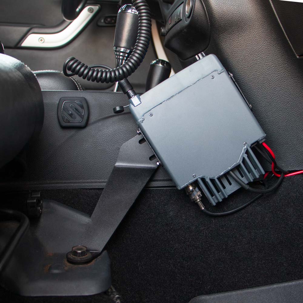 Rugged Radios Mobile Radio Mount for Jeep JK 2 Door and JKU 4 Door  Passenger Side Interior MT-RM-JKU