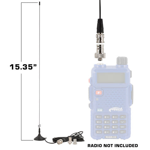 Rugged Radios Magnetic Mount Dual Band Antenna for Rugged Handheld Radios R1, RDH-X, V3, RDH-16, RH-5R DB-RH-MAG