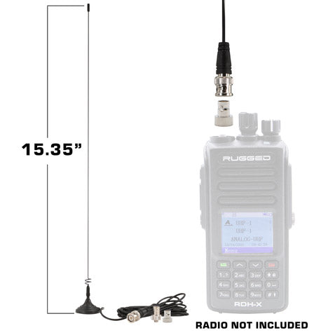 Rugged Radios Magnetic Mount Dual Band Antenna for Rugged Handheld Radios R1, RDH-X, V3, RDH-16, RH-5R DB-RH-MAG