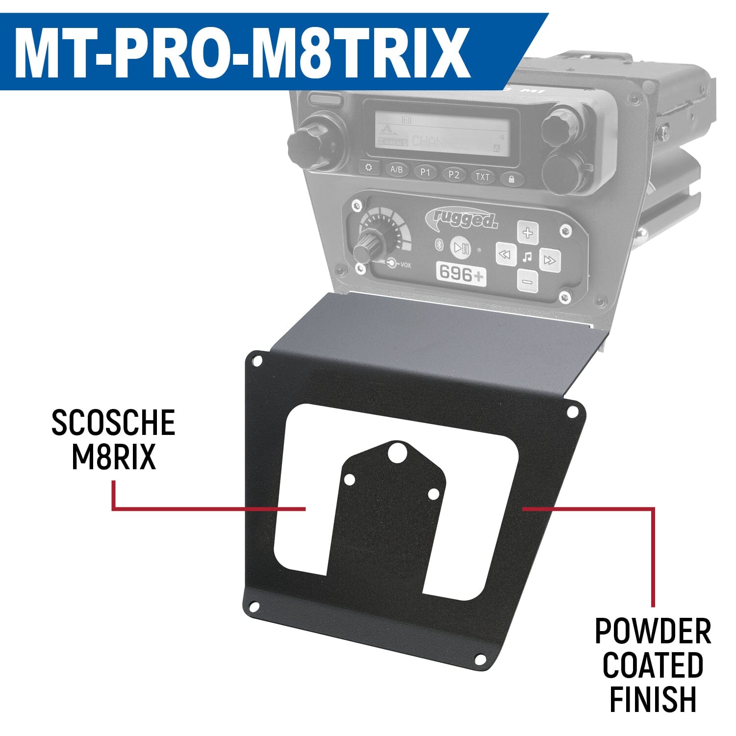 Rugged Radios Lower Accessory Panel for Polaris Polaris RZR PRO XP, RZR Turbo R, and RZR PRO R Dash Mount Radio and Intercom