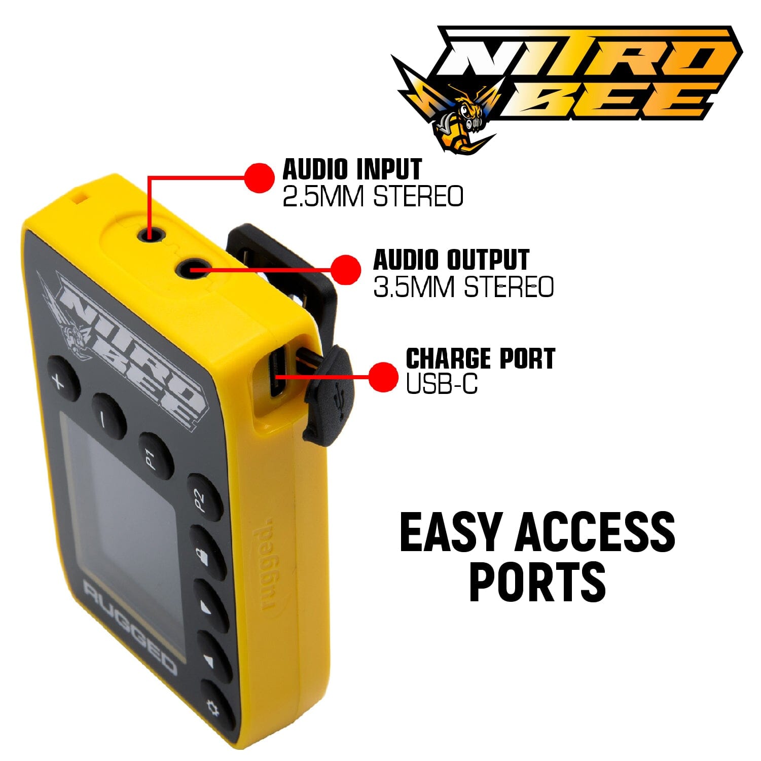 Rugged Radios Nitro Bee Xtreme UHF Race Receiver NITRO-BEE-X