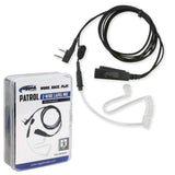 Rugged Radios 2-Wire Lapel Mic with Acoustic Ear Tube for Rugged Handheld Radios LM-HD-RH