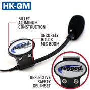 Rugged Radios Quick Mount for Helmet Kit Wiring Installation HK-QM