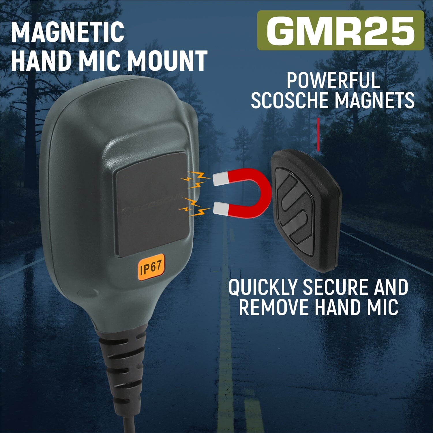 Rugged Radios Radio Kit - GMR25 Waterproof GMRS Band Mobile Radio with Antenna RK-GMR25