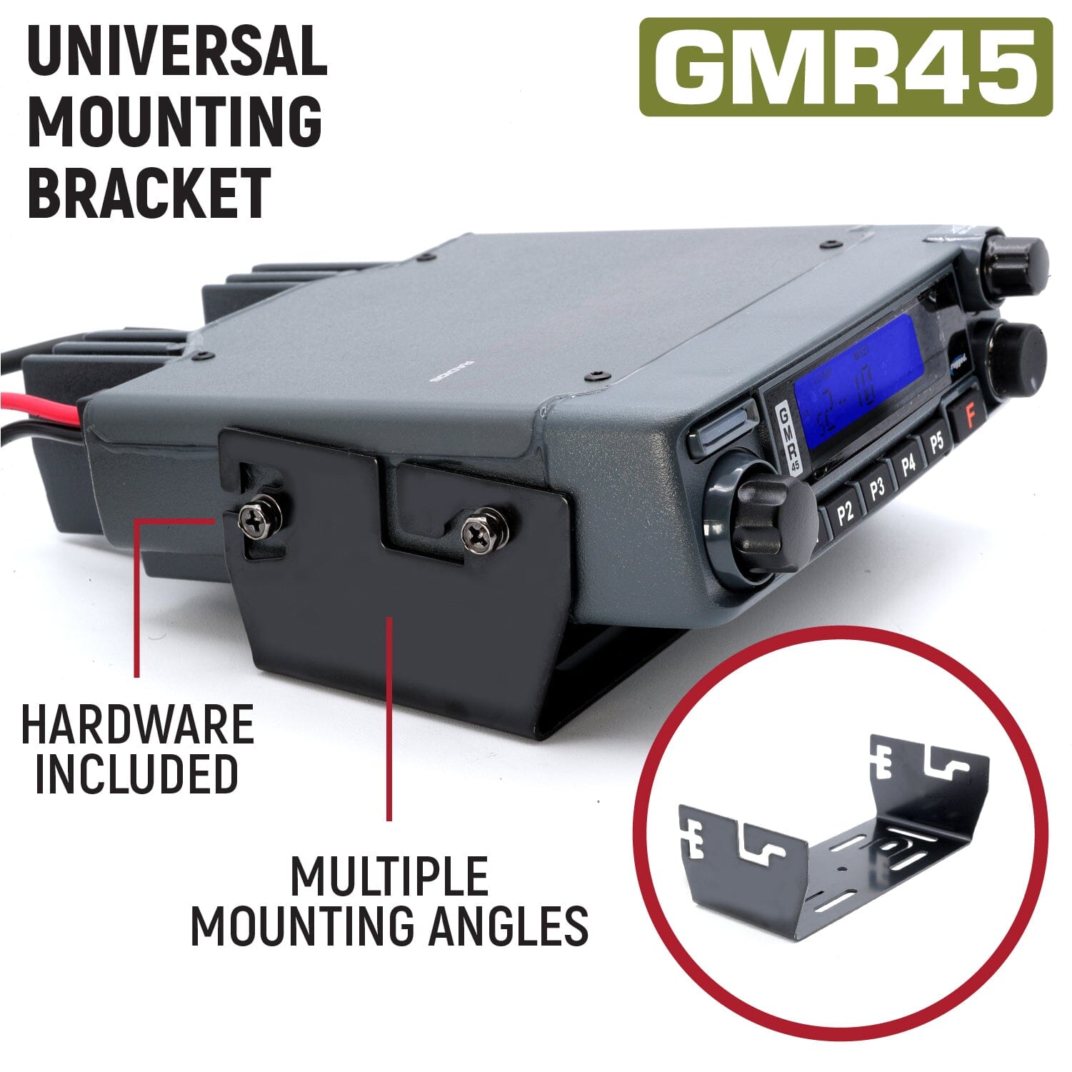 Rugged Radios Radio Kit - GMR45 High Power GMRS Band Mobile Radio with Antenna RK-GMR45