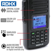 Rugged Radios Rugged RDH-X Waterproof Business Band Handheld Radio - Digital and Analog