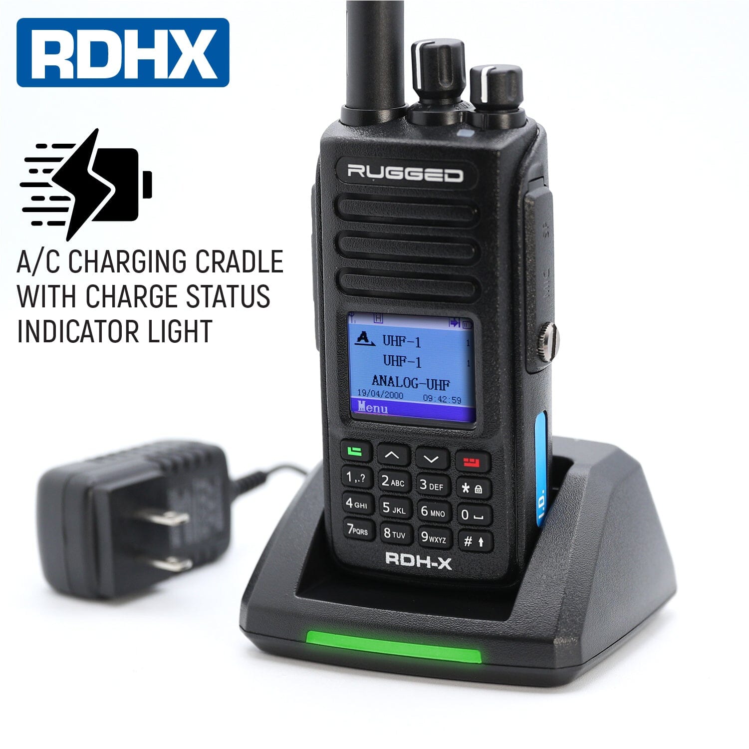 Rugged Radios Rugged RDH-X Waterproof Business Band Handheld Radio - Digital and Analog