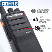 Rugged RDH16 Digital and Analog Handheld Radio