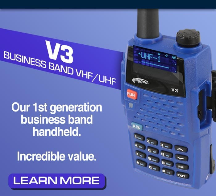 Rugged Radios Rugged V3 Business Band Handheld Radio - Analog Only V3