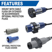 Rugged Radios Single Headset / Helmet Jack - Bar Mount