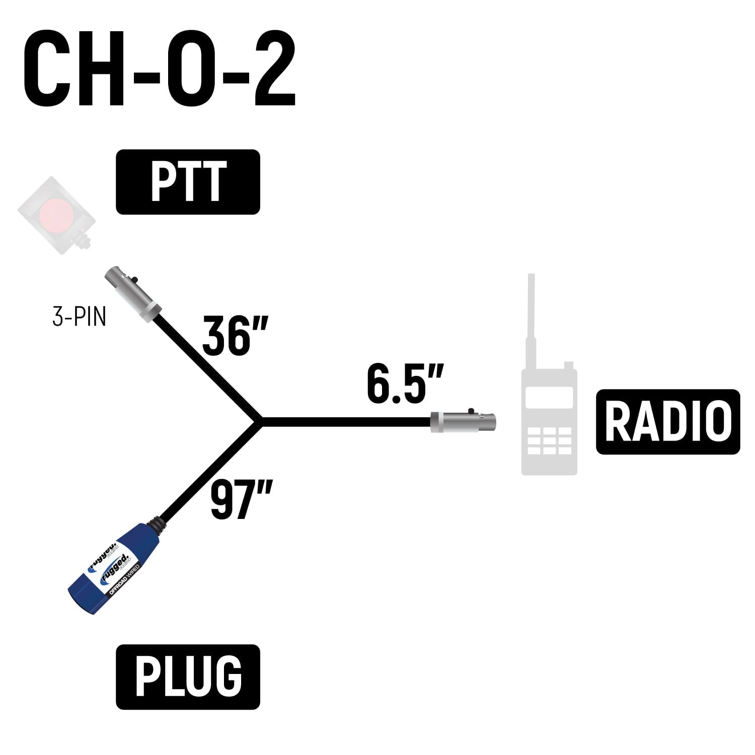 Rugged Radios Single Seat OFFROAD Short Course Car Harness (Sold Without Radio Jumper) CH-O-2