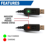 Rugged Radios USB Charging Cable for R1 - V3 - GMR2 and GMR2 PLUS Handheld Radios USB-BAT-RH