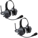 Rugged Radios Wireless Double Talk Dual Headset Intercom System (Hands Free) RW-H30-DT