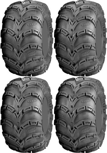 Four 4 ITP Mud Lite AT ATV Tires Set 2 Front 24x8-12 & 2 Rear 25x11-10 MudLite