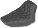 Saddlemen Black Renegade Lattice Stitch Solo Seat Harley 06-17 Softail FLST/N/C