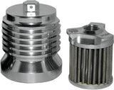 PC Racing - PCS4C - FLO Spin On Stainless Steel Oil Filter, Polished