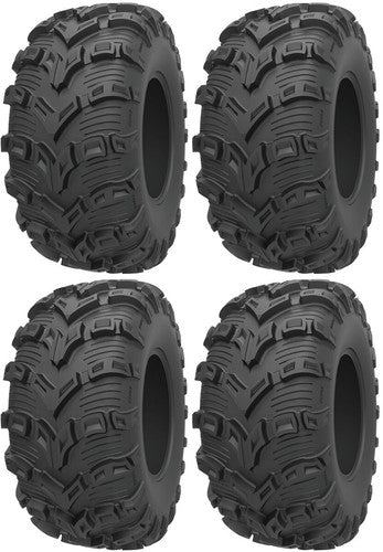 Four 4 Kenda Bearclaw EVO ATV Tires Set 2 Front 26x9-14 & 2 Rear 26x11-14 K592
