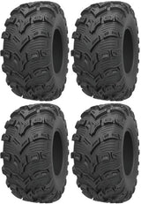 Four 4 Kenda Bearclaw EVO ATV Tires Set 2 Front 26x9-14 & 2 Rear 26x11-14 K592