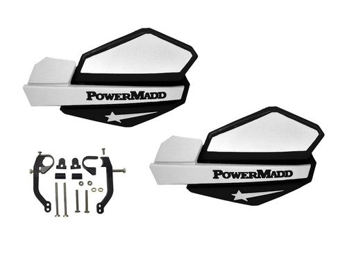 Powermadd Star Series Hand Guards Mount Kit Black White Suzuki LTZ 400 Z400