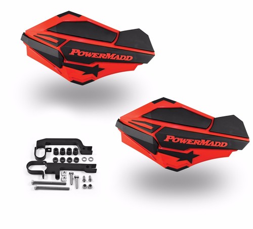 PowerMadd SENTINEL Series Handguard Guards KIT Red Black Snowmobile Snow