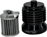 PC Racing - PCS4B - FLO Spin On Stainless Steel Oil Filter, Black