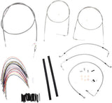 Burly Braided Cable Brake Line Kit 14" Apes for 97-01 Harley Davidson Road King
