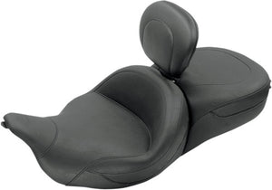 Mustang Super Touring Vintage Seat w/ Rest 79556 for 08-24 Harley Davidson FL