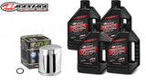 Maxima Synthetic 20W50 Oil Change Kit Chrome Filter Harley Twin Cam 1999-2017
