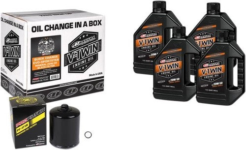 Maxima Quick Change Mineral Oil Kit Black 20W-50 #90-069014B Harley Davidson