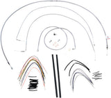 Burly 18" Handlebar Stainless Brake Line Cable Kit for 2007-2010 Harley FLST