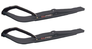 Pair of Black C&A Pro Razor [RZ] 6" Snowmobile Skis W/Black C&A Loops