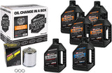 Maxima Full Oil Change Kit Mineral 20w50 Chrome for 84-99 Harley Davidson Evo