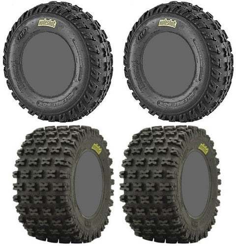 Four 4 ITP Holeshot HD ATV Tires Set 2 Front 22x7-10 & 2 Rear 20x11-9