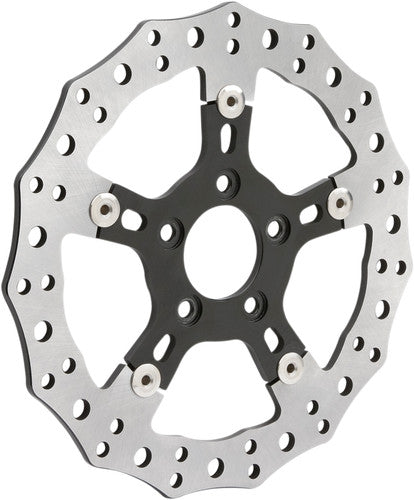 Arlen Ness Black Jagged Floating Front Brake Rotor 11.8" Harley Softail Touring