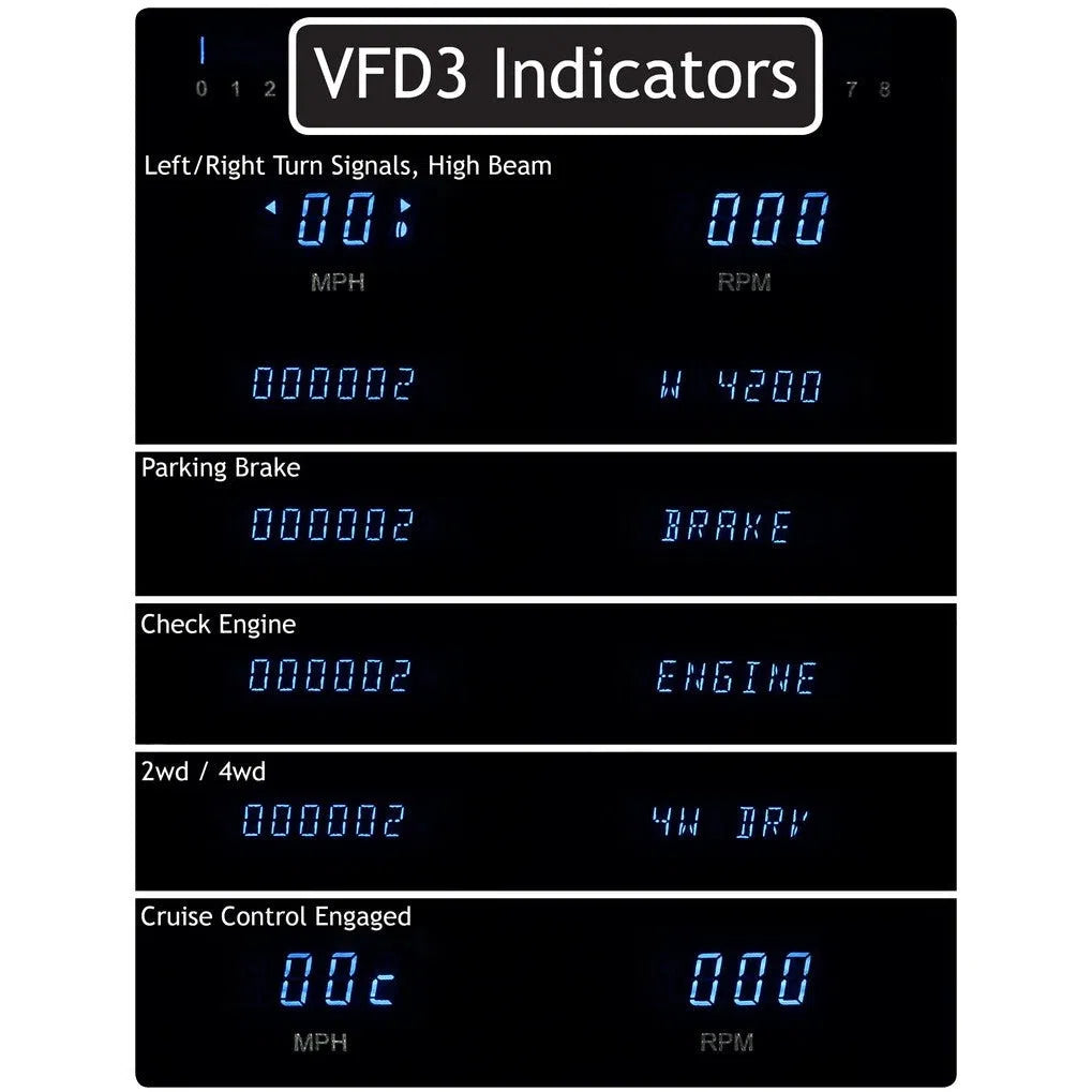 Dakota Digital 1951-1952 Chevrolet Car Series III Gauge Kit VFD3-51C