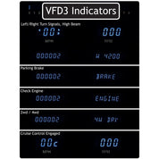 Dakota Digital 1971-1976 Chevrolet Impala/Caprice Series III Gauge Kit with Teal/Blue Display VFD3X-71C-IMP-Z
