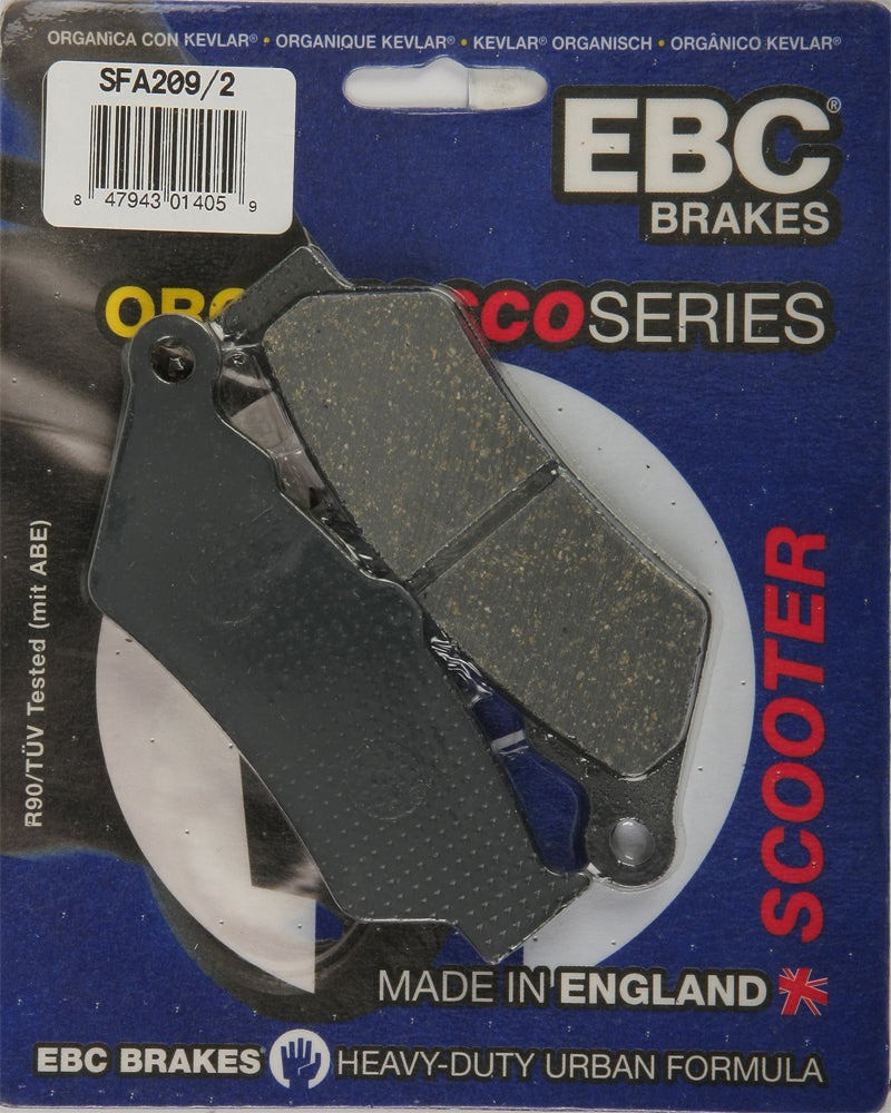 EBC 1 Pair Premium SFA Organic OE Replacement Brake Pads MPN SFA209/2