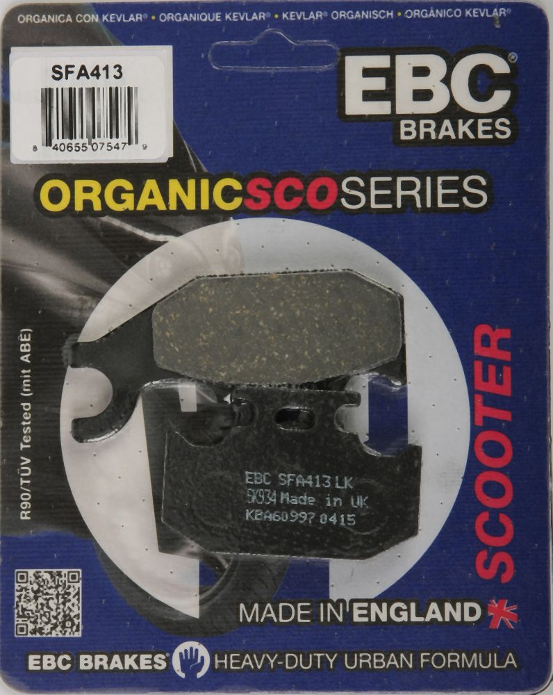 EBC 1 Pair Premium SFA Organic OE Replacement Brake Pads MPN For Suzuki UH200 Burgman 2014-2020