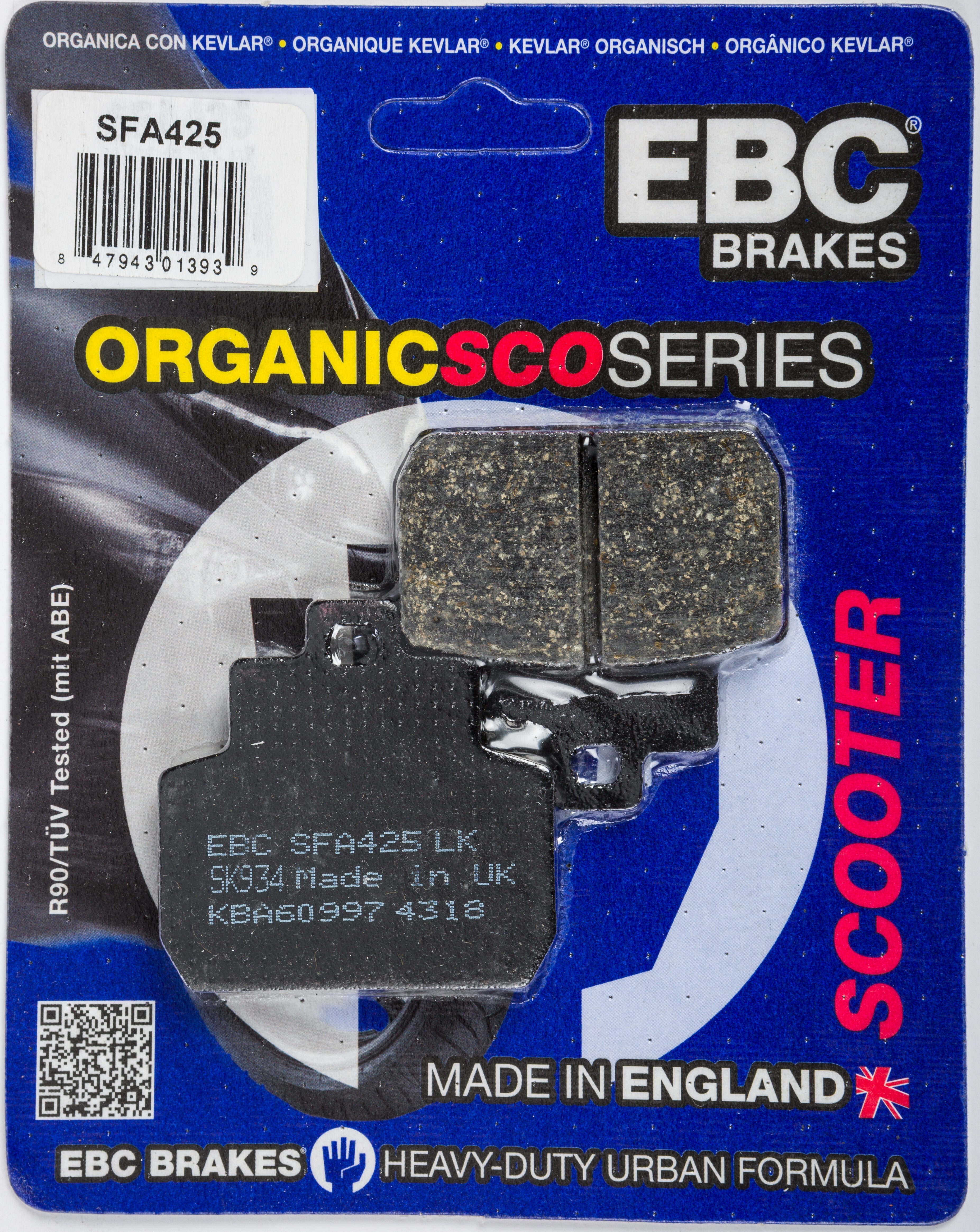 EBC 1 Pair Premium SFA Organic OE Replacement Brake Pads For Piaggio MP3 2008-2009