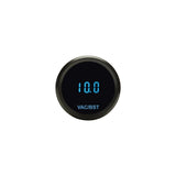 Round Vacuum/boost gauge, 2-1/16", black, blue