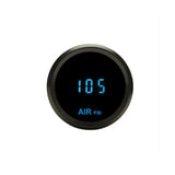 Presión de aire cuádruple redonda, sin sensores, 2-1/16", negro, azul