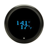 Round Quad Gauge 2-1/16" , black, blue