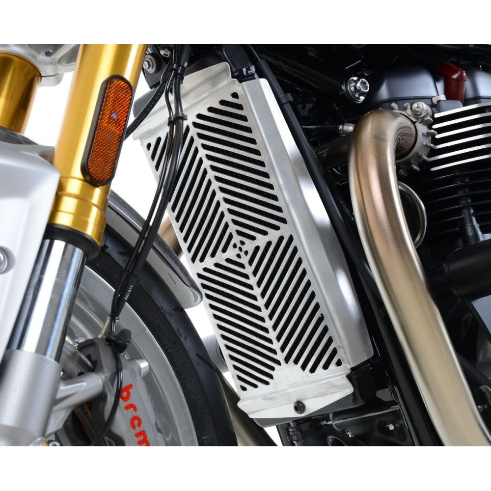 R&G Racing Stainless Steel Radiator Guard For 2016-2024 Triumph Bonneville T120