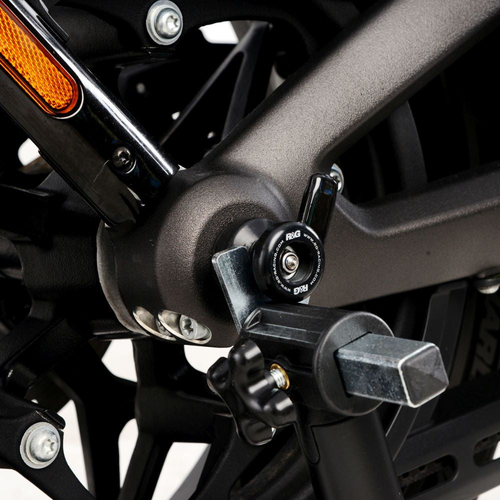 R&G Racing Black Spindle Sliders For 2020-2022 Harley-Davidson LiveWire ELW