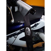 R&G Racing Black Premium Handlebar Top Straps For 2013-2018 Aprilia Caponord 1200