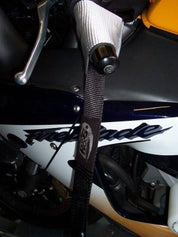 R&G Racing Black Premium Handlebar Top Straps For 2013-2018 Aprilia Caponord 1200