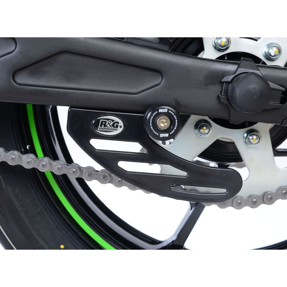 R&G Racing Black Toe Chain Guards - Road Racing Toe Guard For 2008-2013 Aprilia Mana 850