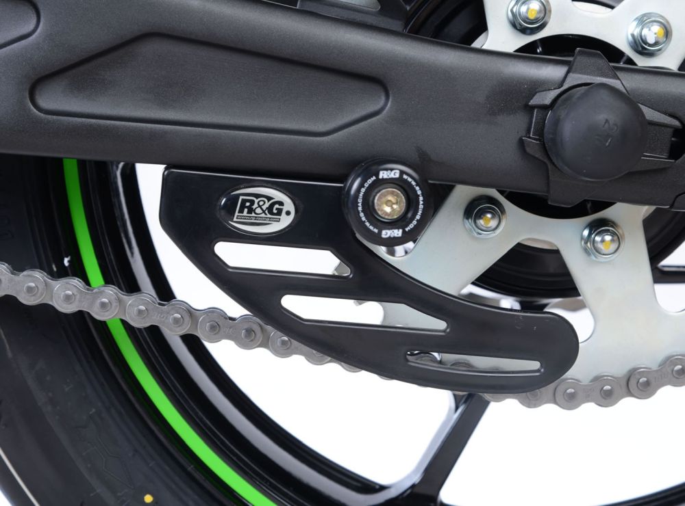 R&G Racing Black Toe Chain Guards - Road Racing Toe Guard For 2008-2013 Aprilia Mana 850