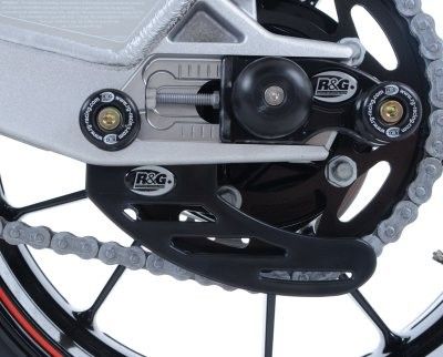 R&G Racing Black Toe Chain Guards - Road Racing Toe Guard For 2014-2015 BMW S1000R